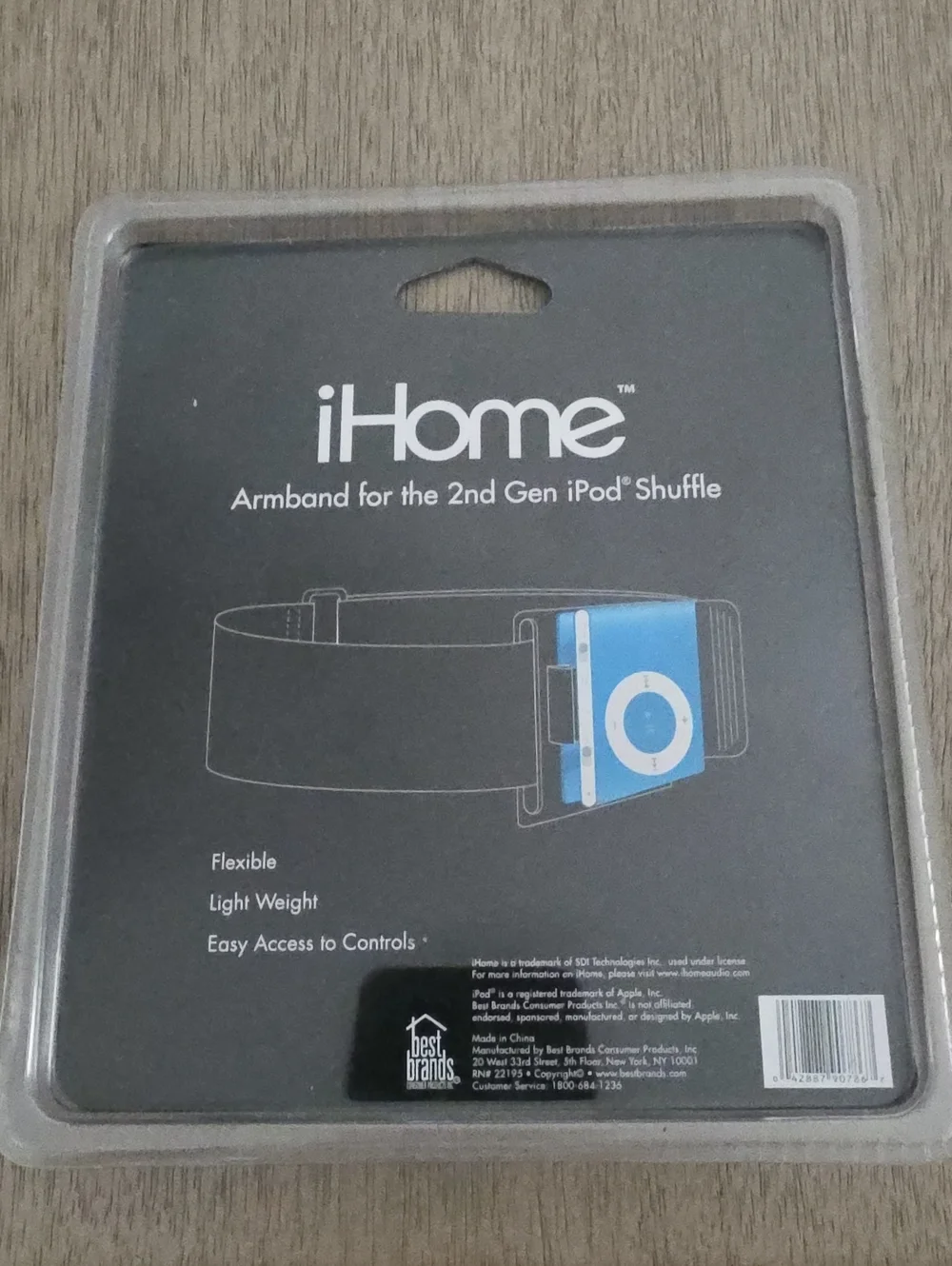 Vintage iHome Sport Armband For 2nd Generation iPod Shuffle, 2nd Gen, Flexible